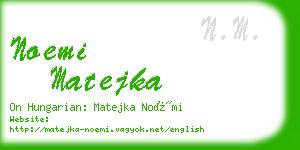 noemi matejka business card